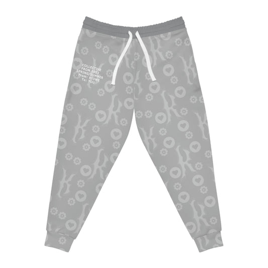 Gray Monogram Printed Sweatpants
