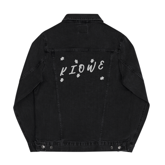 Denim Black Embroidered Kiowe Jacket