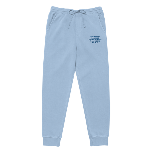 Light Blue Pigment Dyed Sweatpants
