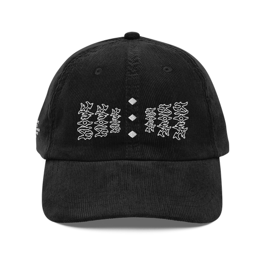 Black Corduroy Baseball Cap