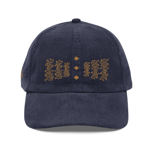 Navy Corduroy Baseball Cap